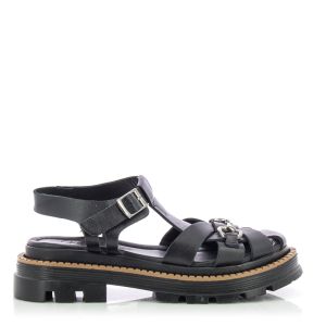Women`s Flat Sandals CARLO FABIANI-182-061 BARCA BLACK