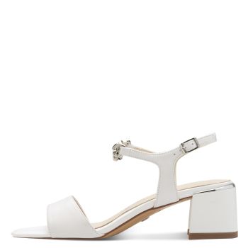 Woman`s Heeled Sandals TAMARIS-1-28245-44-100 WHITE