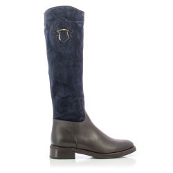 Flat Boots CARLO FABIANI-E216-3664  NAVY/BROWN