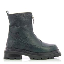 Women`s Flat Ankle Boots CARLO FABIANI-252-37503 GREEN