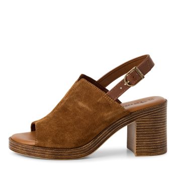 Woman`s Heeled Sandals TAMARIS-1-28304-44-305 COGNAC