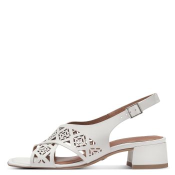 Woman`s Heeled Sandals TAMARIS-1-28252-42-100 WHITE