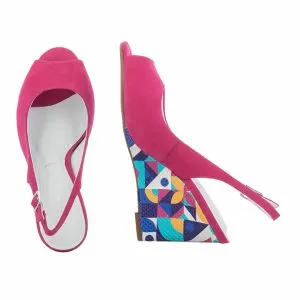Дамски Сандали На Платформа  DONNA ITALIANA - 5554-203-237 NOBUK PINK MA