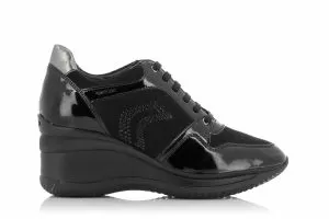 Дамски спортни обувки на платформа GEOX - d6475b-blackaw17