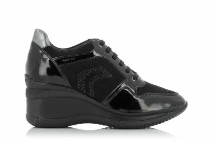 Дамски спортни обувки на платформа GEOX - d6475b-blackaw17