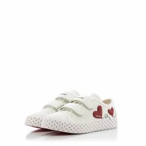 Сникърс Момичета GEOX - J3504G C0050 JR CIAK GIRL WHITE/RED