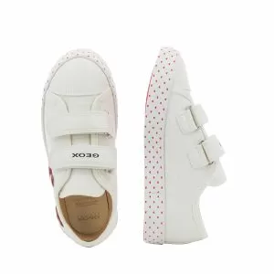 Сникърс Момичета GEOX - J3504G C0050 JR CIAK GIRL WHITE/RED