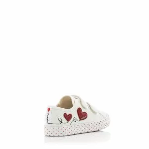 Сникърс Момичета GEOX - J3504G C0050 JR CIAK GIRL WHITE/RED