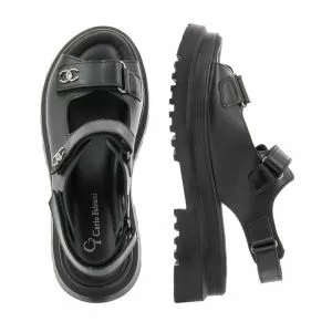 Дамски Равни Сандали  CARLO FABIANI - 182.018  R08 BLACK