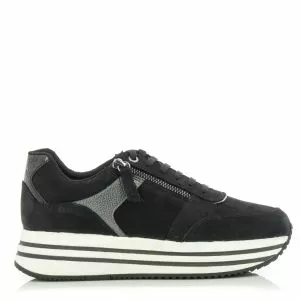 Дамски Сникърс  GEOX - D36QHA D KENCY BLACK/GUN