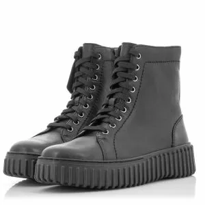 Дамски Равни Боти  CLARKS - 26173870 TORHILL RISE BLACK LEATHER