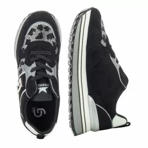 Women`s Sneakers Gold&Gold-GB143 -NERO