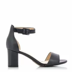 Дамски сандали на ток  CLARKS - 26140007 DEVA MAE BLACK LEATHER