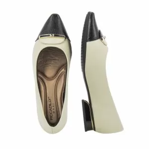 Балерини  PICCADILLY - 279025-2 OFF WHITE/PRETO