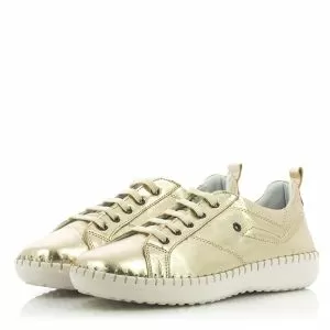 Women`s Daily VENEZIA-030-165-1518 LEATHER METALIC GOLD