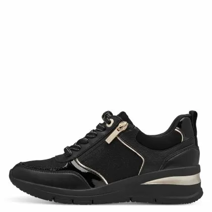 Woman`s Sneakers TAMARIS-1-23721-42-048 BLACK/GOLD