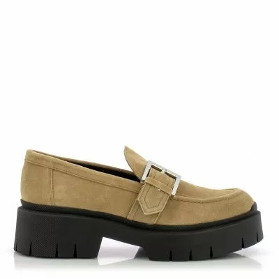 Women`s Loafer HUGO-50541731 KRIS LOAFER BKSD OPEN BEIGE