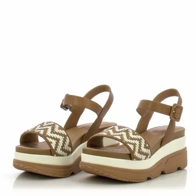 Дамски Сандали На Платформа GEOX-D55HBA D GARDENIA CAMEL/PAPYRUS