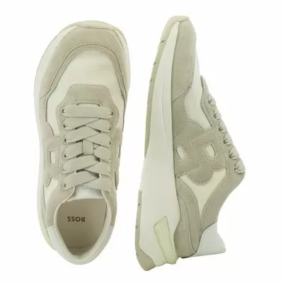 Дамски Сникърс BOSS - 50541600 SKYLAR RUNN SDCVBB OPEN WHITE