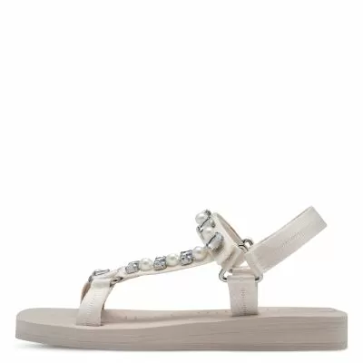 Дамски Равни Сандали  TAMARIS - 1-28269-44-484 IVORY GLAM
