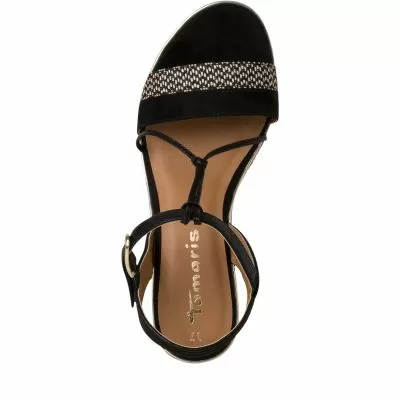 Women`s Sandals On Platform TAMARIS-1-28361-42-098 BLACK COMB
