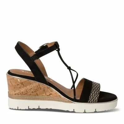Women`s Sandals On Platform TAMARIS-1-28361-42-098 BLACK COMB