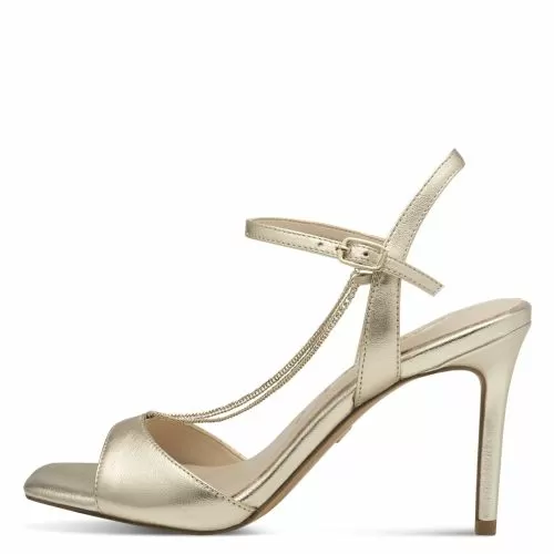 Woman`s Heeled Sandals TAMARIS-1-28004-44-933 LIGHT GOLD