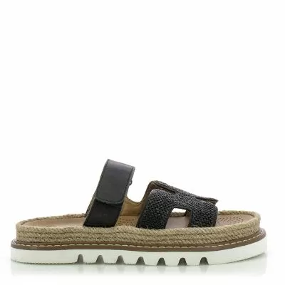 Дамски Равни Чехли CARLO FABIANI-229-122 BLACK/BEIGE