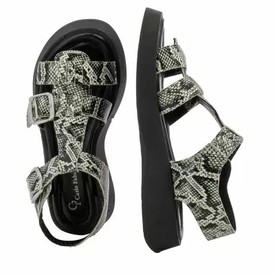Дамски Сандали На Платформа CARLO FABIANI-252-35200 BLACK/WHITE