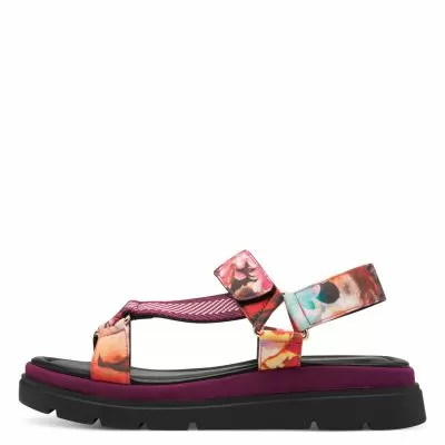Дамски Равни Сандали  TAMARIS - 1-28703-44-578 DARK PINK COMB