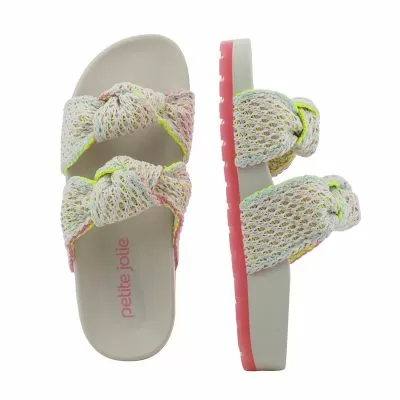 Дамски Плажни Чехли PETITE JOLIE - PJ7315 KNIT FLAT OFF WHITE