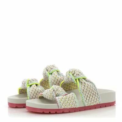 Дамски Плажни Чехли PETITE JOLIE - PJ7315 KNIT FLAT OFF WHITE