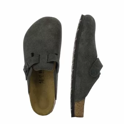 Мъжки Ежедневни Чехли BIRKENSTOCK - 1028602 BOSTON VELVET GREY