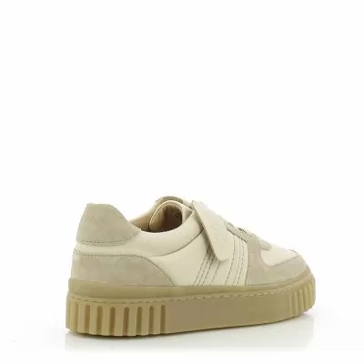 Дамски Сникърс CLARKS - 26183112 MAYHILL LACE SAND COMBI LEA