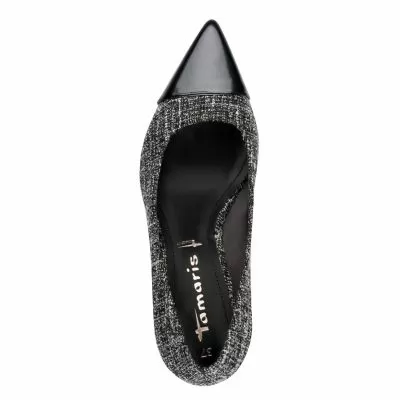 Токчета TAMARIS - 1-22466-45-009 BLACK/WHITE