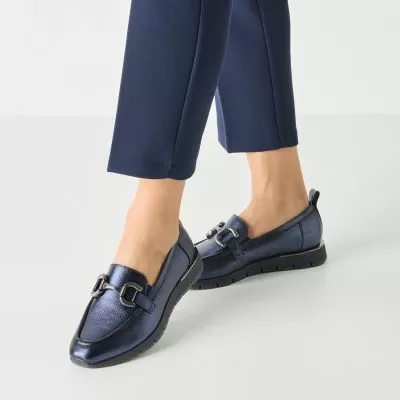 Дамски Лоуфър TAMARIS - 1-24711-42-824 NAVY METALLIC