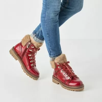 Дамски Равни Боти TAMARIS - 1-26264-43-524 RED PATENT