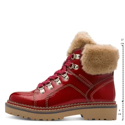 Дамски Равни Боти TAMARIS - 1-26264-43-524 RED PATENT