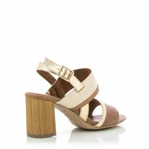 Дамски сандали на ток TAMARIS - 28384-cognaccomb211