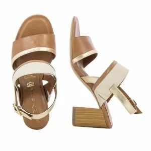 Дамски сандали на ток TAMARIS - 28384-cognaccomb211