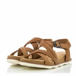Дамски сандали комфот CLARKS - 26165120 Brynn Ave Light Tan Lea