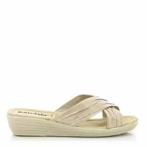 Дамски Чехли На Платформа  PATRIZIA - 189  BEIGE
