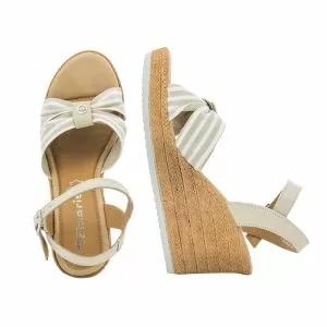 Дамски Сандали На Платформа  TAMARIS - 1-1-28346-28  404 BEIGE/STRIPES