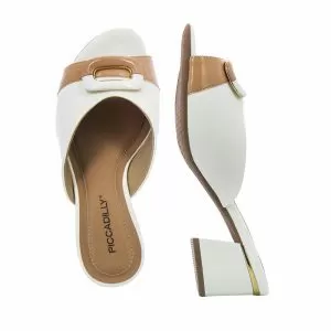 Чехли На Ток  PICCADILLY - 54210500000001 BRANCO/VERNIZ