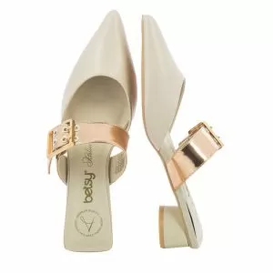 Чехли На Ток  BETSY - 927075/07-03E  BEIGE/GOLD