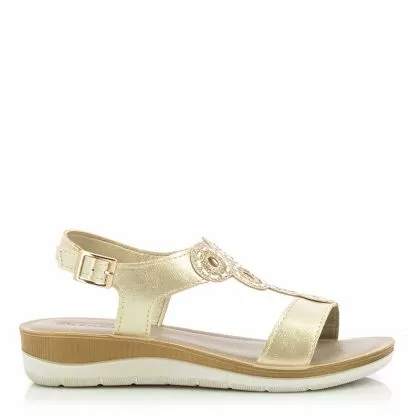 Дамски Сандали Комфорт INBLU - BV000028  054 PLATINO