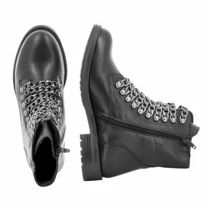 Дамски Равни Боти CARLO FABIANI - TOP 37 BLACK LEATHER