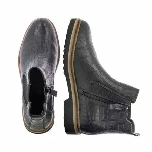 Дамски Равни Боти  TAMARIS - 1-1-25436-29  028 BLACK CROCO