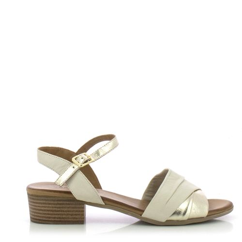 Дамски Сандали На Ток VERONELLA - 030-54-0266 CREMA/MTLC GOLD