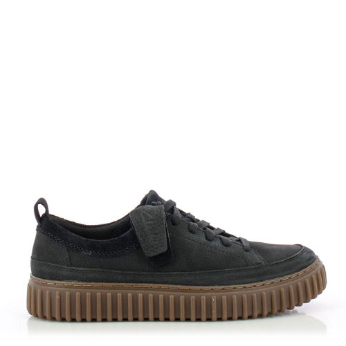 Мъжки Сникърс CLARKS - 26183470 TORHILL LACE BLACK NUBUCK